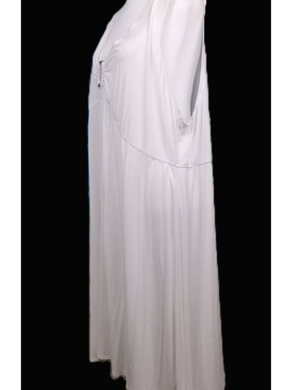 TROPICAL ESCAPE Woman WHITE Beach Swimsuit Bathing Suit Cover Up STRETCH size 2x - Picture 3 of 6